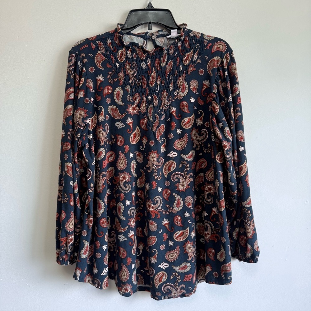 LuLaRoe Boho Paisley Print Hippie Blouse - Picture 2 of 9